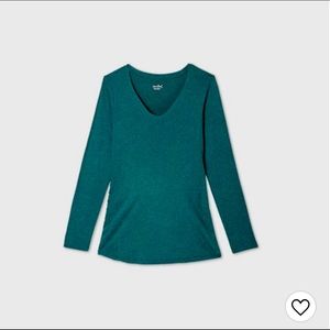 Long Sleeve Scoop Neck T-Shirt - Isabel Maternity